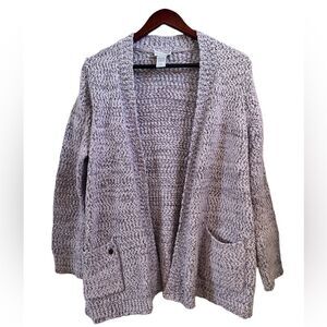 Soft surroundings purple cardigan PM